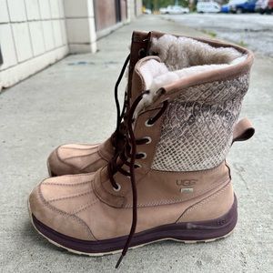 Pink Snakeskin Ugg Winter Boots Size 10